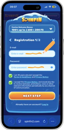 UK casino registration form for Le Cowboy slot access