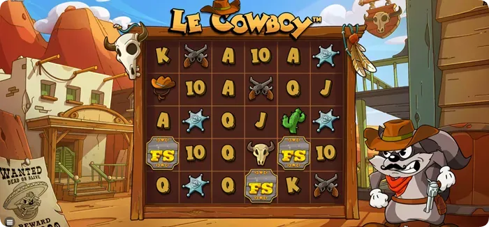 Three FS scatter symbols landing to trigger High Noon Saloon bonus